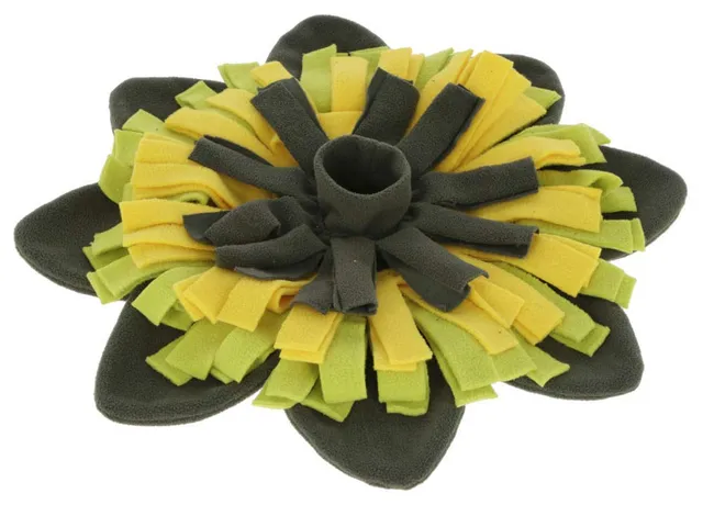 kerbl-pet-schn-ffelteppich-sunflower-f-r-hund-und-katze-gelb-gr-n-40-cm image 1