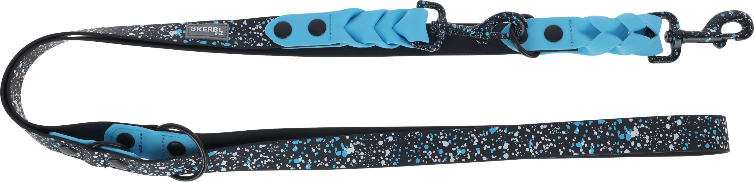 kerbl-lima-f-hrleine-f-r-hunde-blau-schwarz-25-mm-x-200-cm image 1