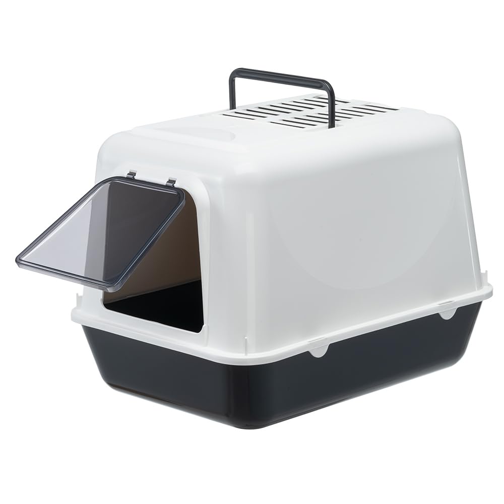ferplast-clear-cat-20-katzentoilette-mit-deckel-39-5-x-52-5-x-h-38-cm-schwarz-in image 4