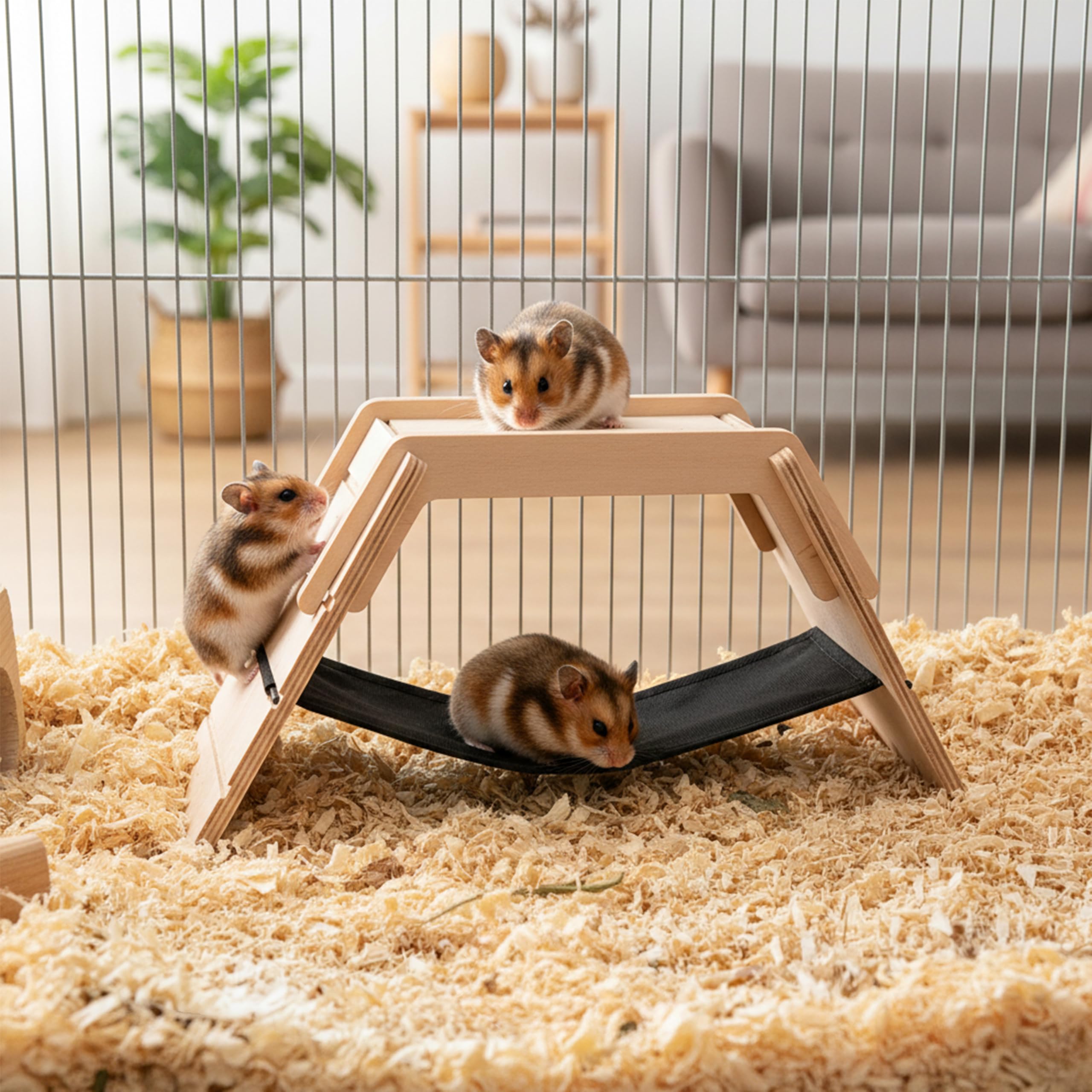 ferplast-arcade-bridge-hamster-holzbr-cke-mit-h-ngematte-und-leiter-35-x-10-x-h- image 2