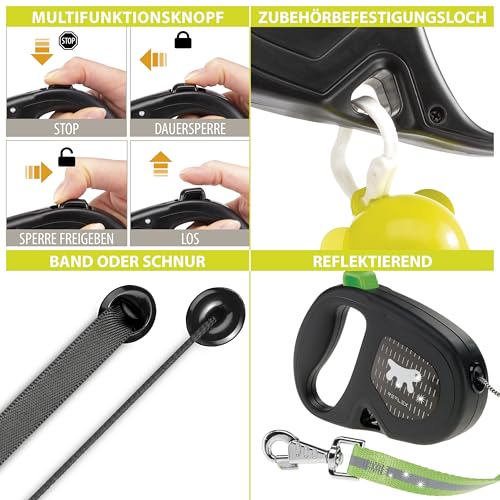 ferplast-flippy-one-reflex-reflektierende-hunde-rollleine-gurtband-4-m-bis-15-kg image 7