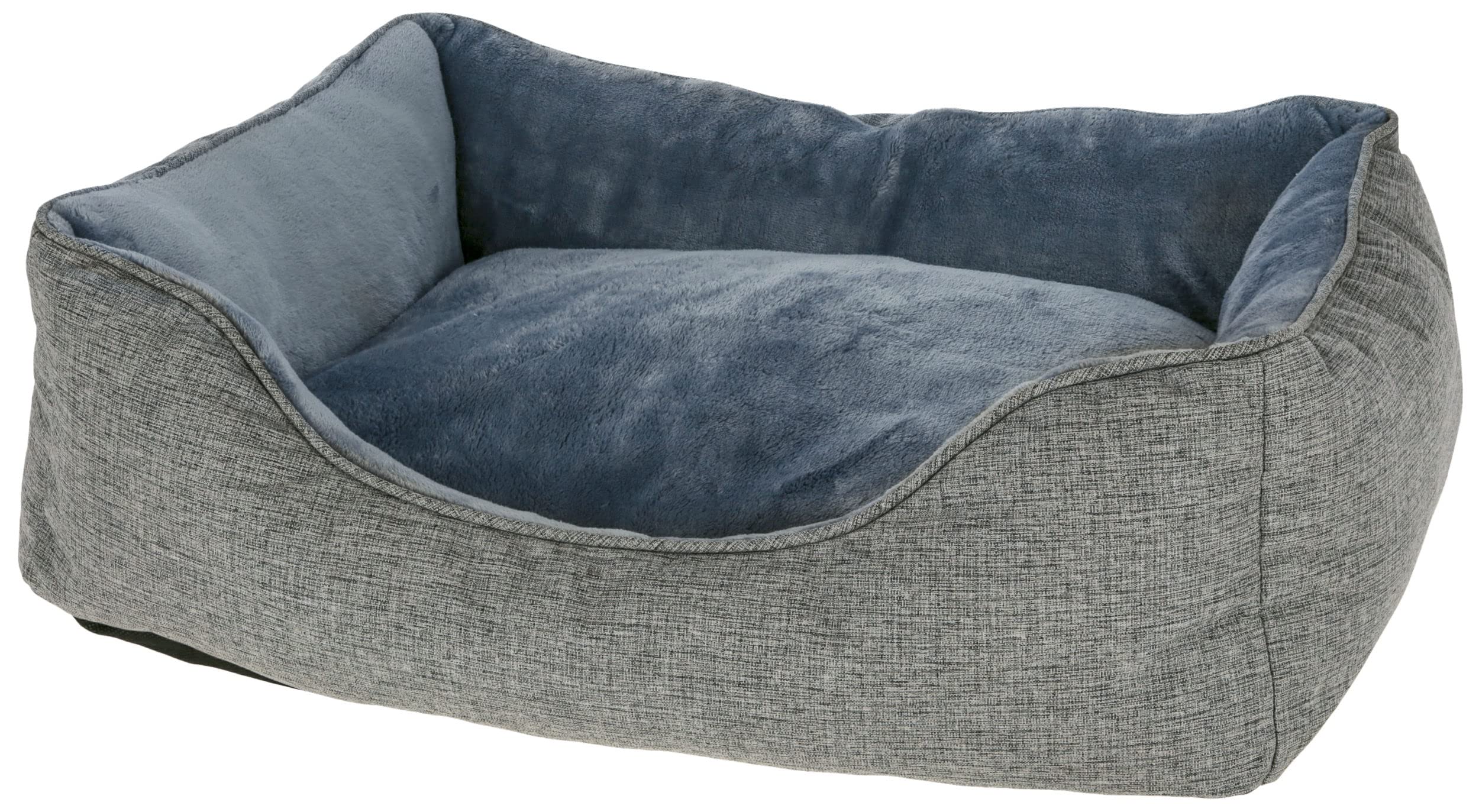 kerbl-pet-kuschelbett-marie-hundebett-grau-61-x-48-cm-mit-wendekissen image 2