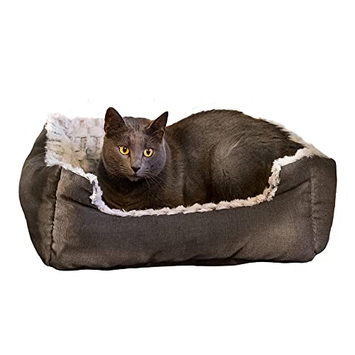 ferplast-hunde-und-katzenbett-mit-rand-grau-wei-48-x-37-x-16-cm image 5