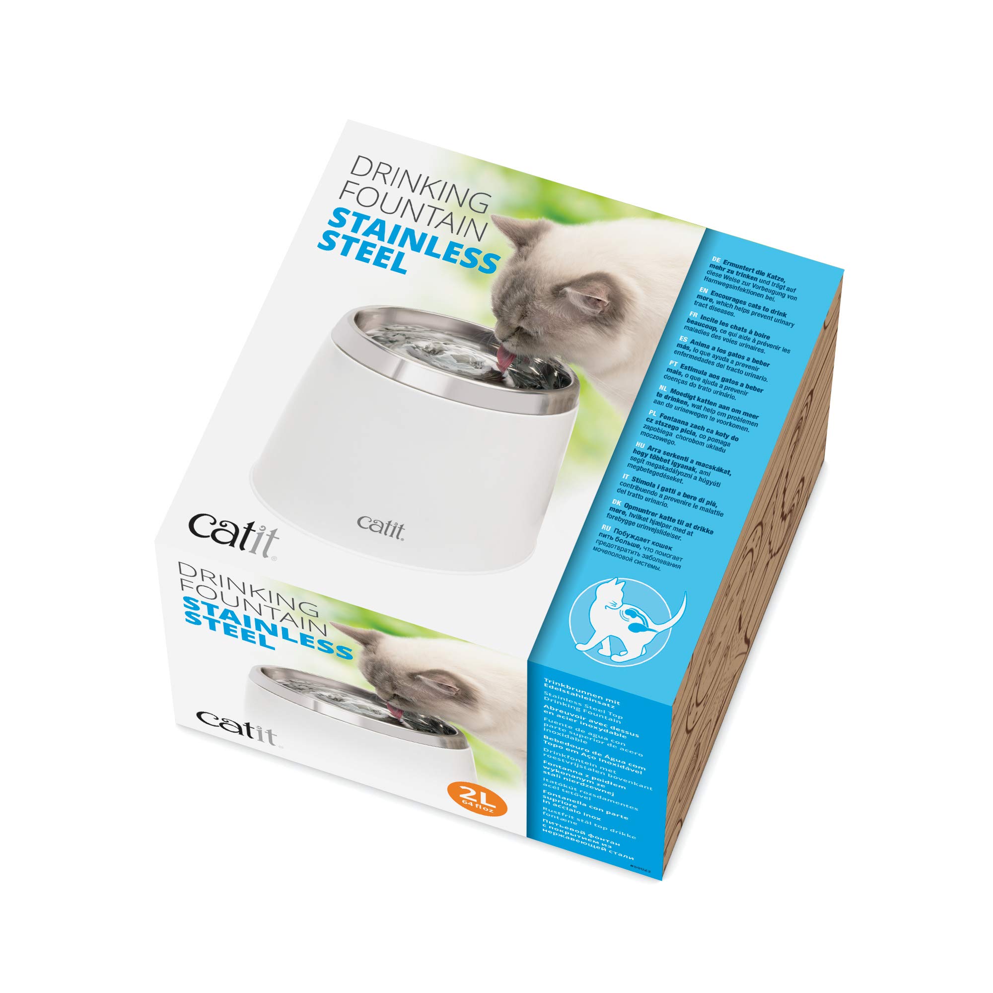 catit-trinkbrunnen-mit-edelstahleinsatz-2l-wei-f-r-katzen-und-kleine-hunde image 8