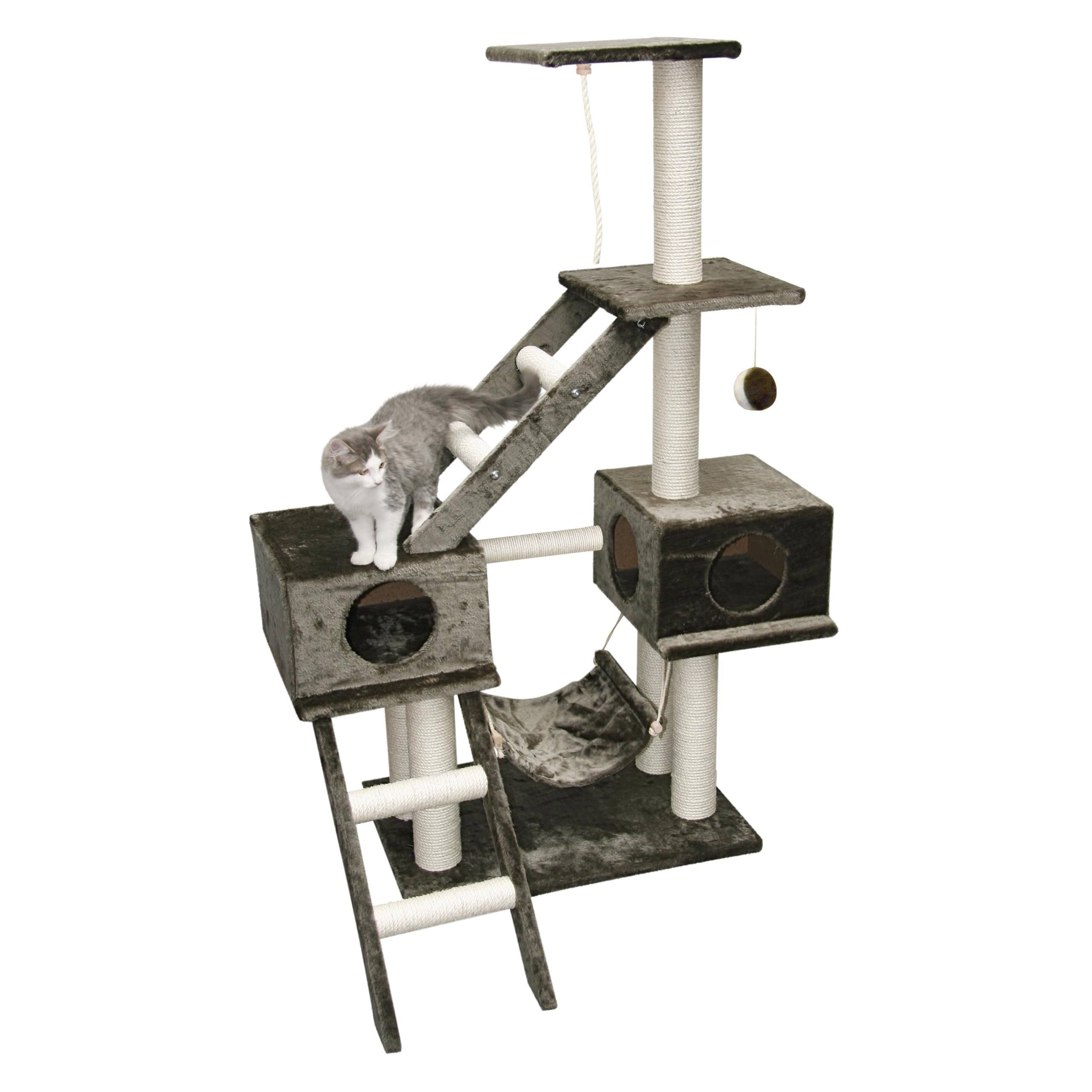 kerbl-pet-kratzbaum-granat-katzenkratzbaum-dunkelgrau-70-x-50-x-150-cm image 1