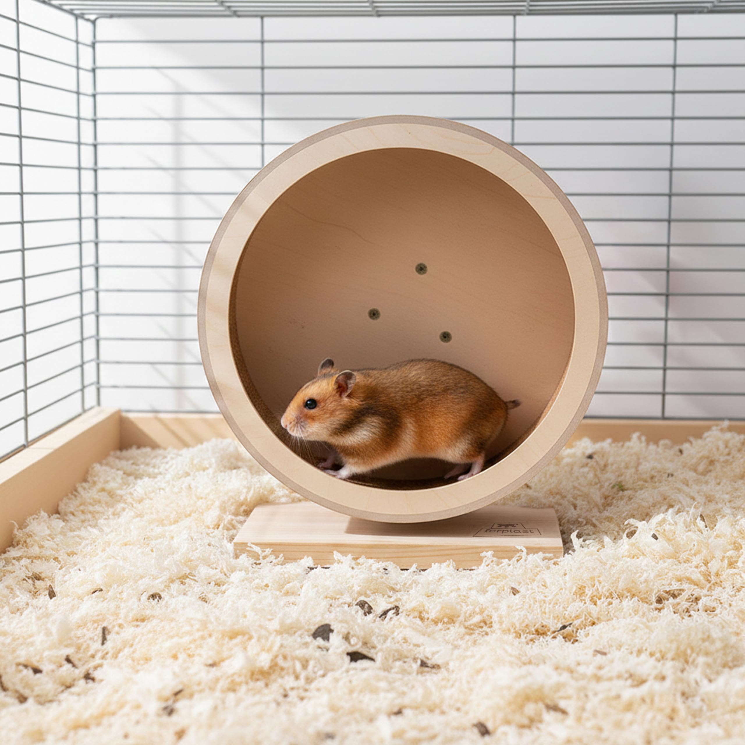 ferplast-holzlaufrad-hamsterrad-aus-holz-21-cm image 2