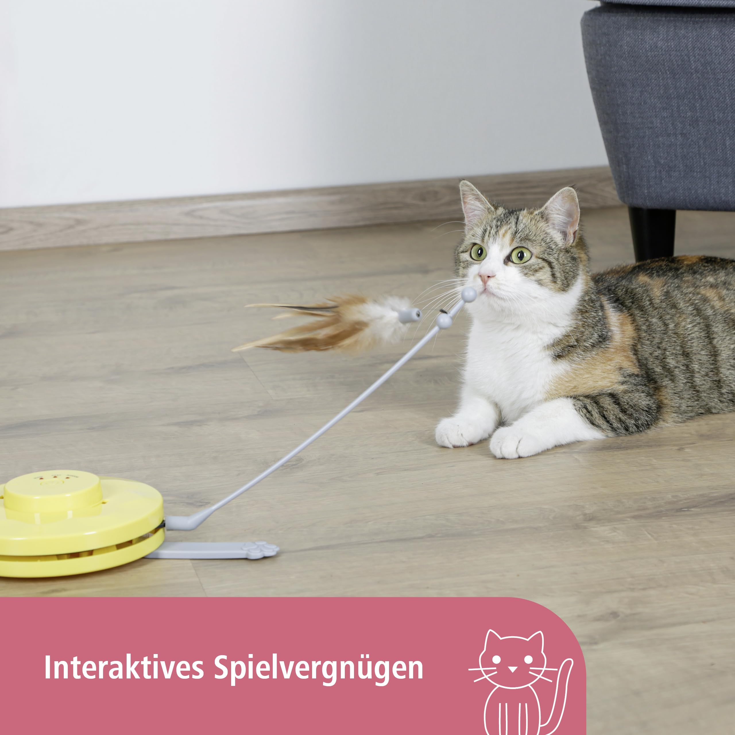 kerbl-pet-catch-the-tailfeather-2-in-1-katzenspielzeug-gelb-grau-70-x-53-x-5-cm image 5