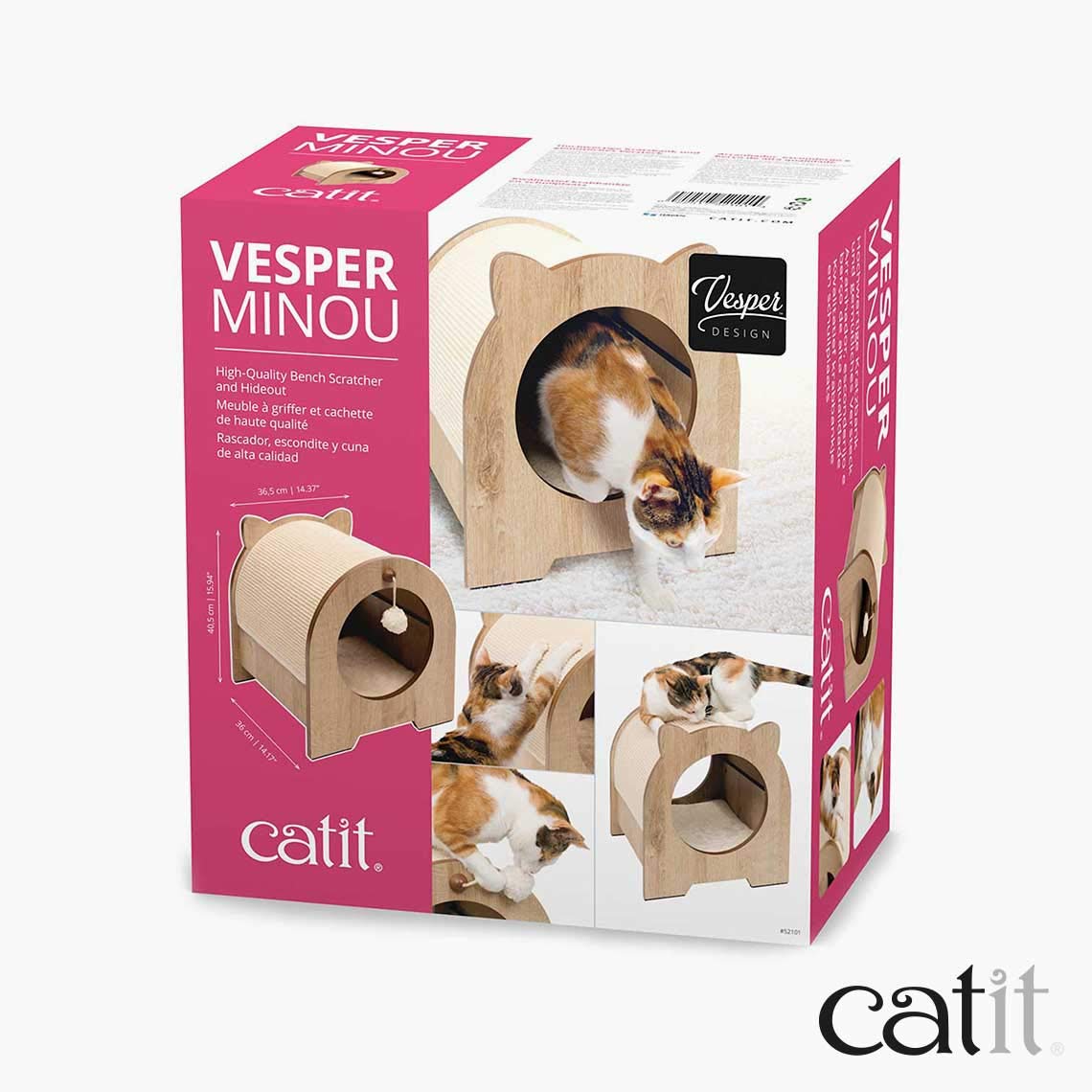 catit-vesper-minou-kratzbank-mit-versteck-36-x-36-5-x-40-5-cm-eiche image 6