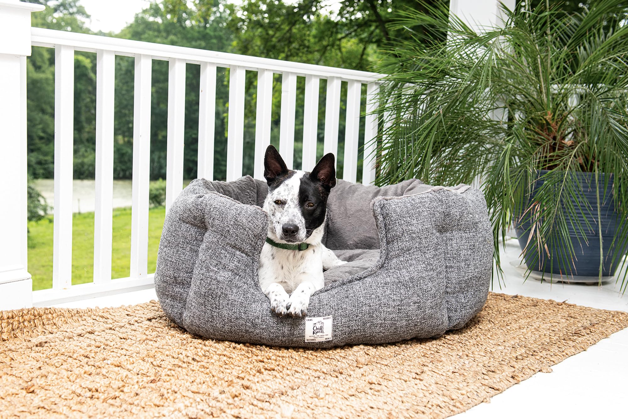 beeztees-nano-chill-kuzzi-hundebett-h-hlenbett-grau-58x58x30-cm image 2