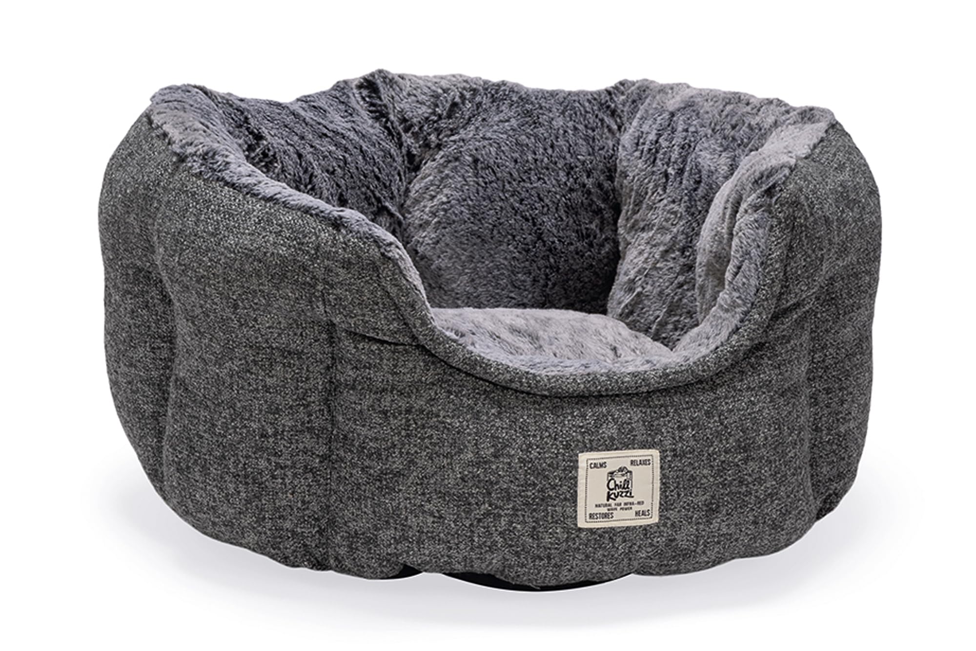 beeztees-nano-chill-kuzzi-hundebett-h-hlenbett-grau-58x58x30-cm image 3