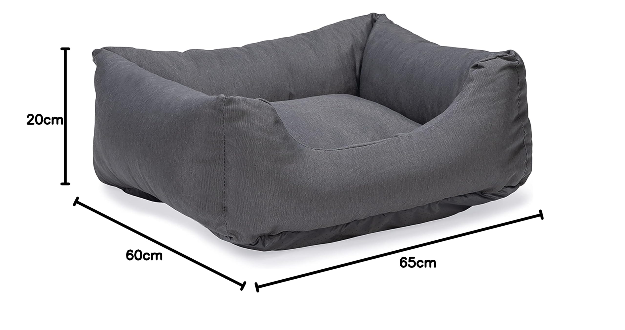 karlie-charly-hundebett-60x60x20-cm-dunkelgrau image 8