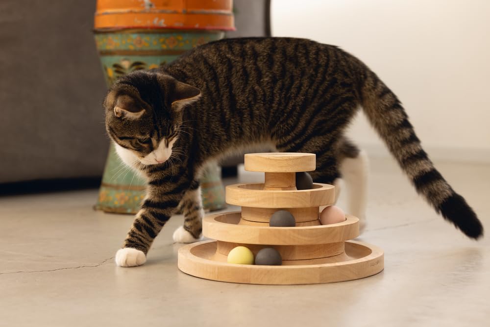 karlie-designed-by-lotte-spielturm-mia-katzenspielzeug-aus-holz-braun image 6