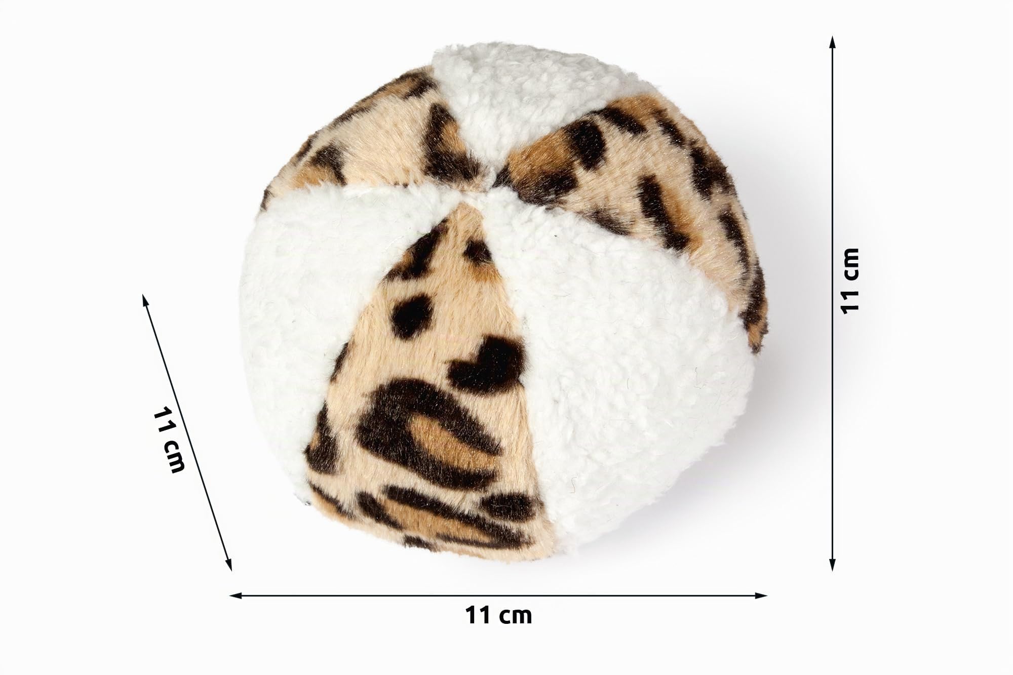 karlie-safari-ball-hundespielzeug-pl-sch-wei-braun-durchm-11-cm image 2
