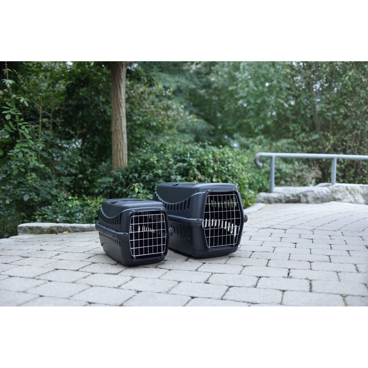kerbl-pet-transportbox-expedion-58-x-38-x-38-cm-schwarz-f-r-katzen-und-kleine-hu image 3