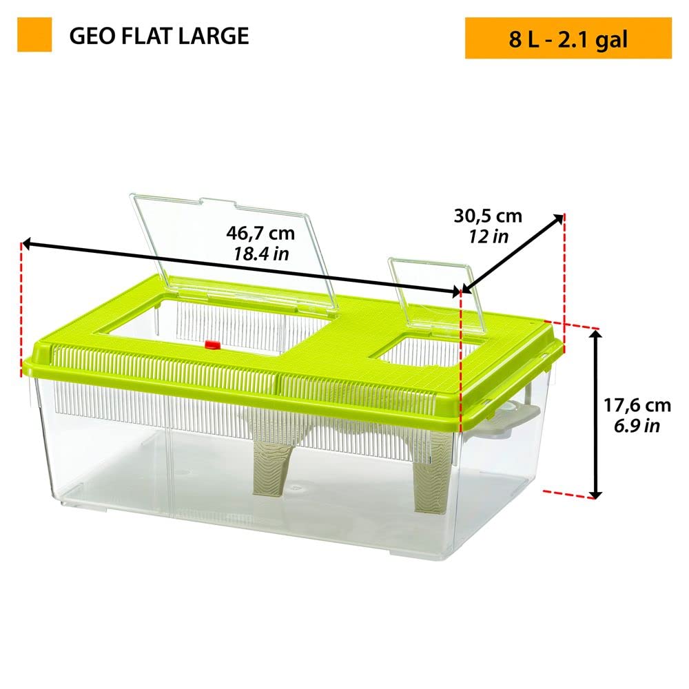 ferplast-geo-flat-large-fischbecken-8-liter-46-7-x-30-5-x-17-5-cm-gr-n image 2