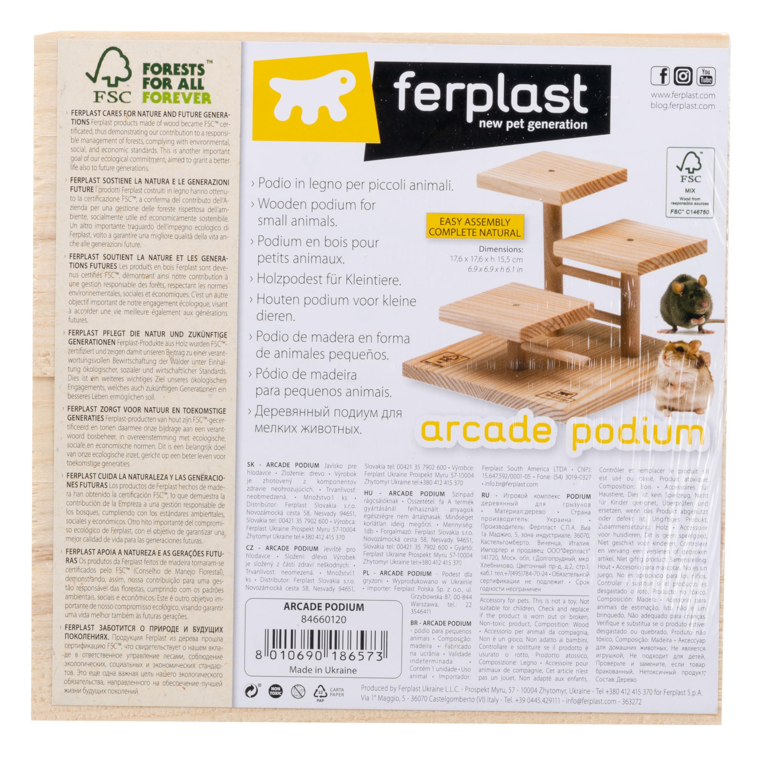 ferplast-arcade-podium-hamsterspielzeug-aus-holz-zum-klettern-17-6-x-17-6-x-h-15 image 5