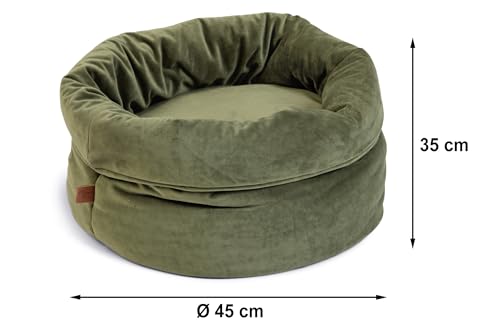 designed-by-lotte-fluco-katzenkorb-samt-gr-n-45x45x35-cm image 8