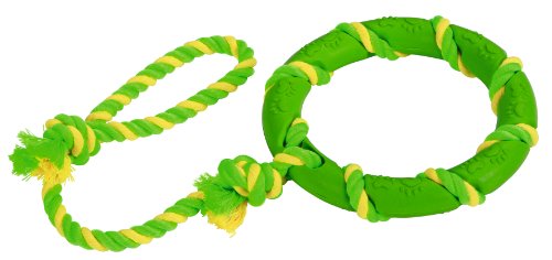 kerbl-pet-ring-am-seil-hundespielzeug-vollgummi-baumwolle-47-cm-gr-n-gelb image 4