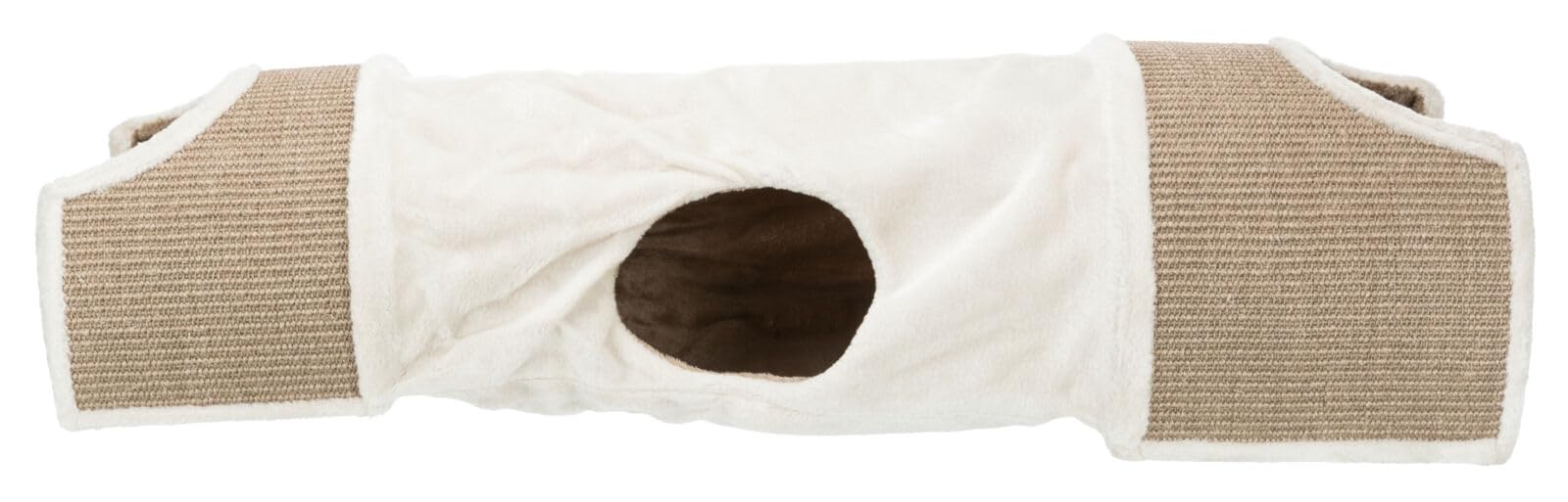 trixie-43004-kratztunnel-f-r-katzen-110-x-30-x-38-cm-lichtgrau-braun-taupe image 3