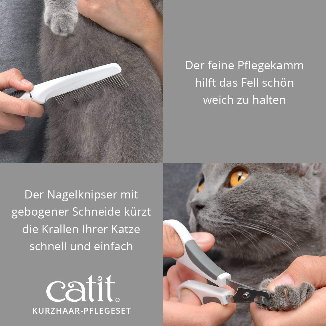 catit-senses-2-0-kurzhaar-fellpflege-set-f-r-katzen-5-teiliges-b-rsten-set image 7