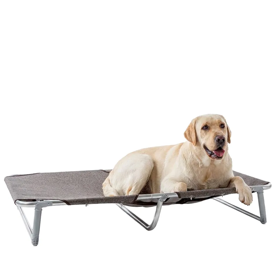 ferplast-dream-115-klappbett-f-r-hunde-hundeliege-taupe-119-x-79-x-h-18-cm image 1