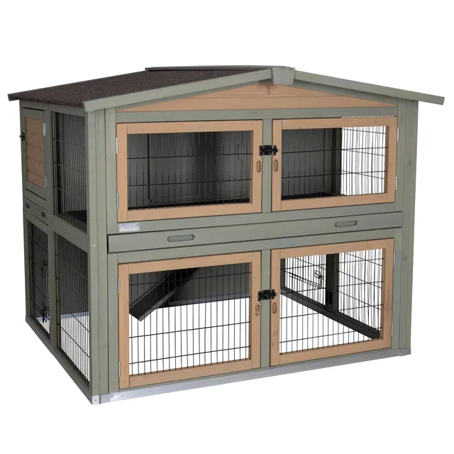 kerbl-pet-nagerstall-suite-134-x-115-x-111-cm-holz-kaninchenstall-hasenstall image 1