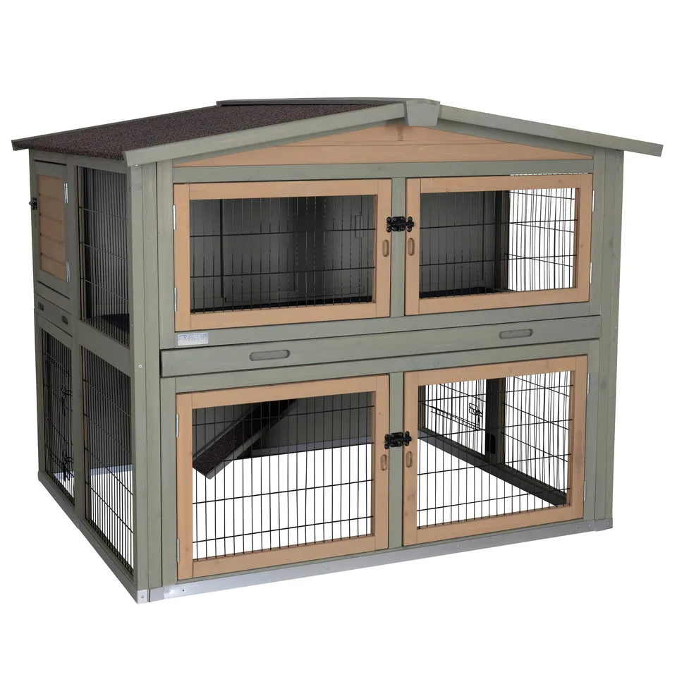 kerbl-pet-nagerstall-suite-134-x-115-x-111-cm-holz-kaninchenstall-hasenstall image 1