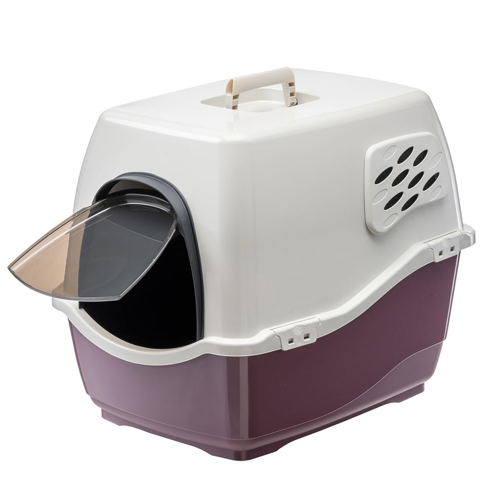 ferplast-bill-katzentoilette-mit-haube-50-x-40-x-h-42-cm-abgedunkelt-mit-aktivko image 2