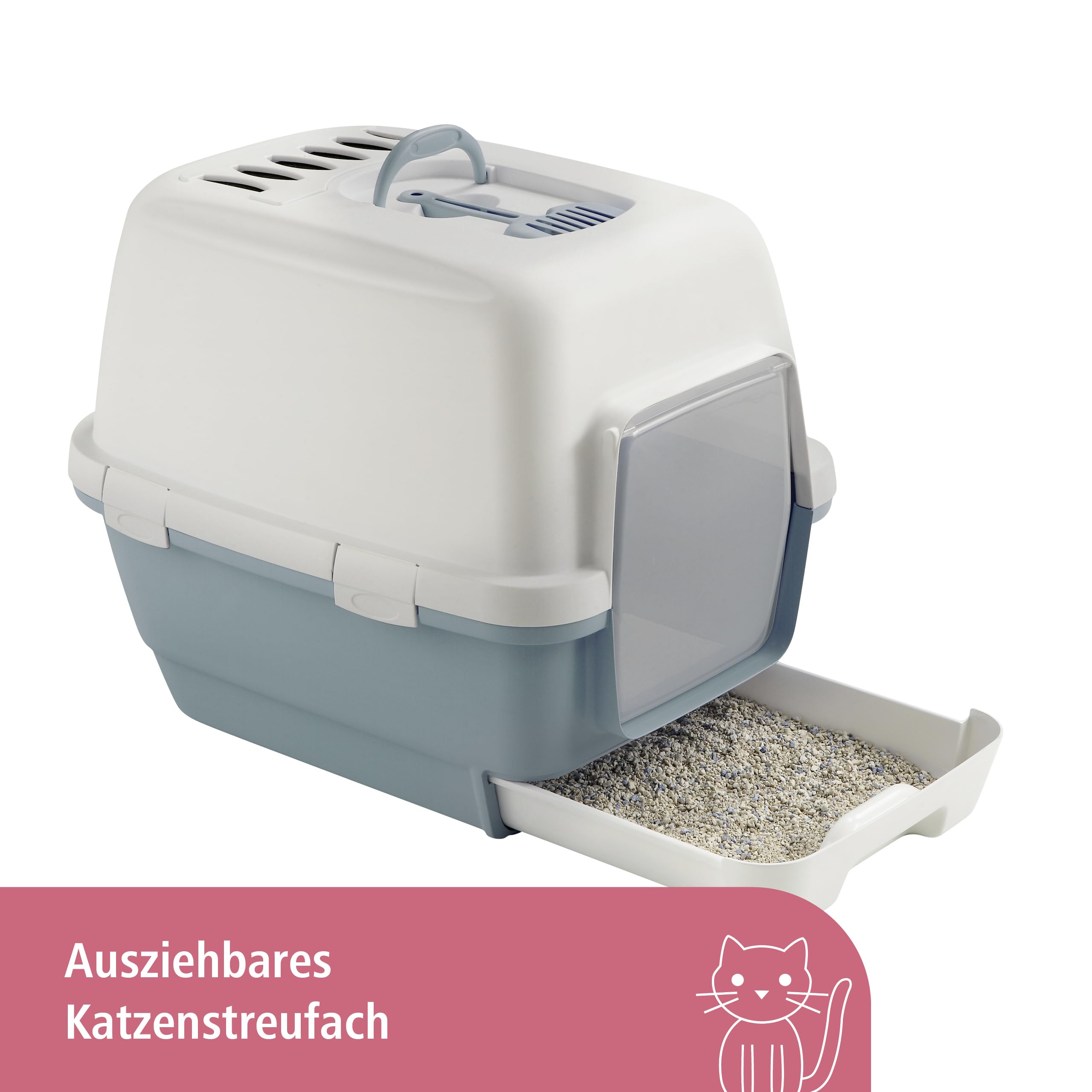 kerbl-pet-katzentoilette-cathy-clever-smart-blau-wei-58-x-45-x-48-cm image 2