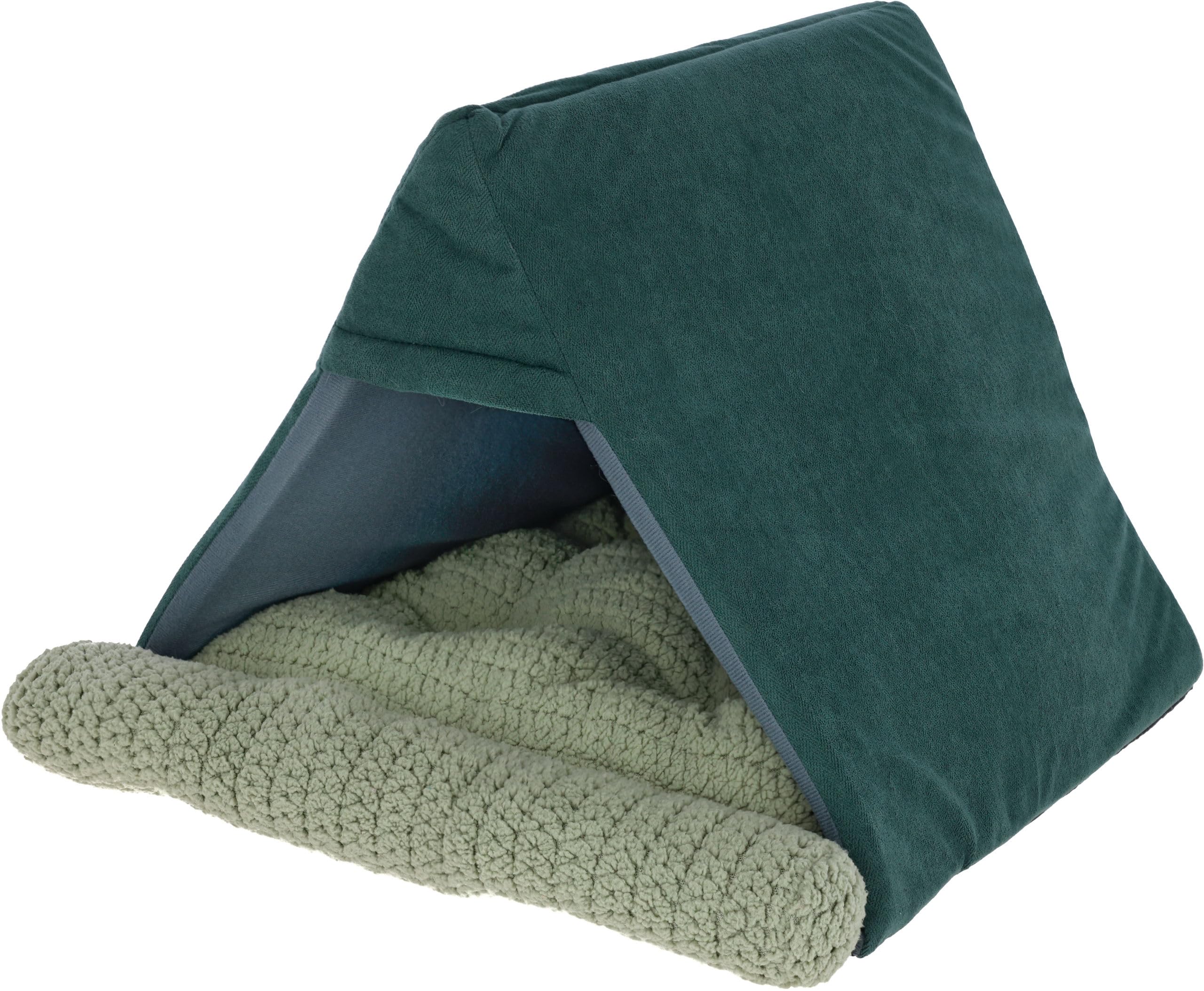 kerbl-pet-kuschelbett-anne-gr-n-40cm-h23cm-katzenbett-kuschelnest-aus-teddypl-sc image 6