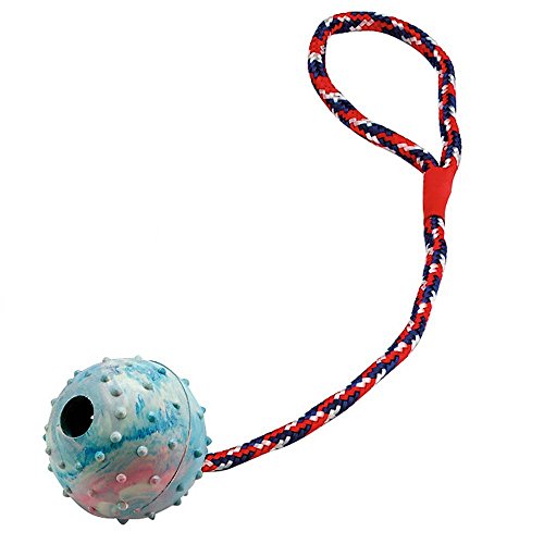kerbl-pet-hundespielball-am-seil-30-cm-6-cm-blau-rot-wei image 6