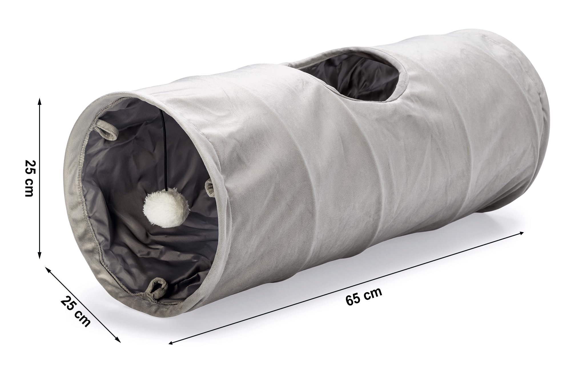 karlie-designed-by-lotte-katzentunnel-cylla-65x25x25-cm-grau image 2