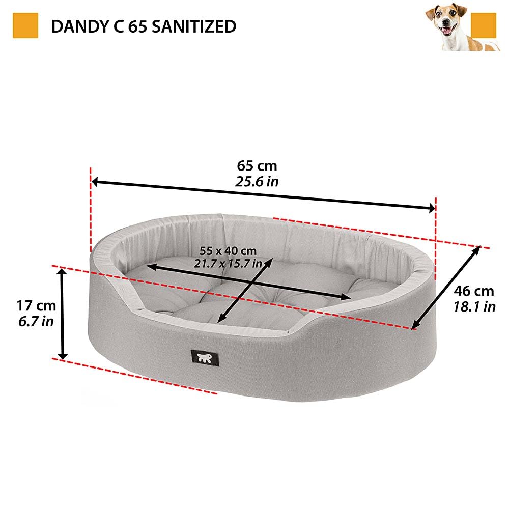 ferplast-hundebett-baumwolle-mit-sanitized-antibakteriellem-schutz-grau-65-x-46- image 2