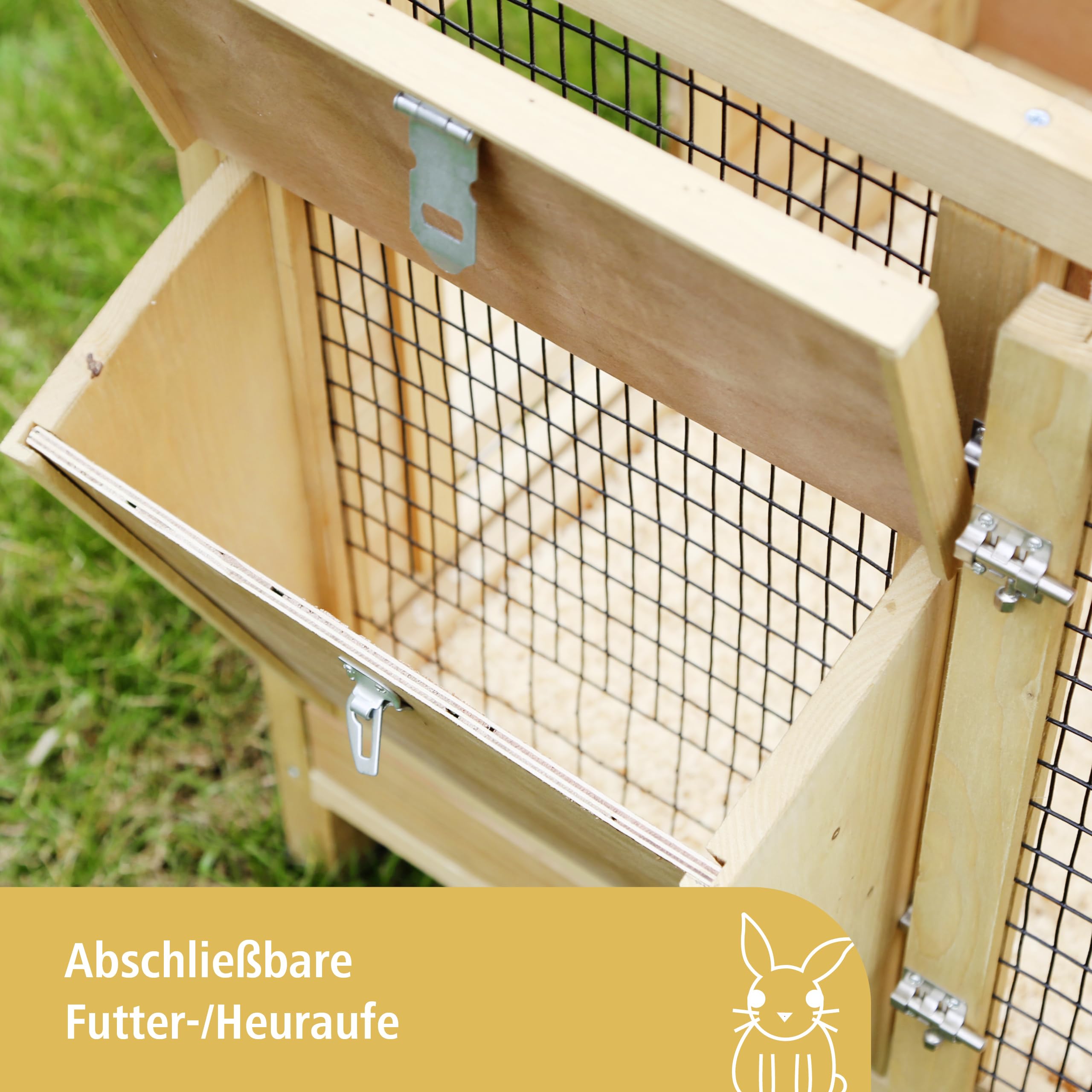 kerbl-pet-kaninchenstall-xxl-vario-155-x-76-x-80-cm-holz-mit-heuraufe image 3