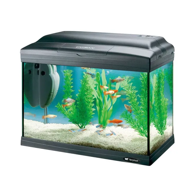 ferplast-cayman-40-plus-aquarium-komplett-set-21-l-schwarz-41-5-x-21-5-x-34-cm image 1