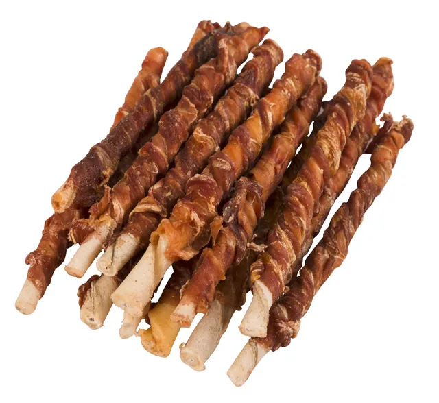 kerbl-pet-buffsticks-12-cm-rinderhautstangen-mit-b-ffelfleisch-100-g image 1
