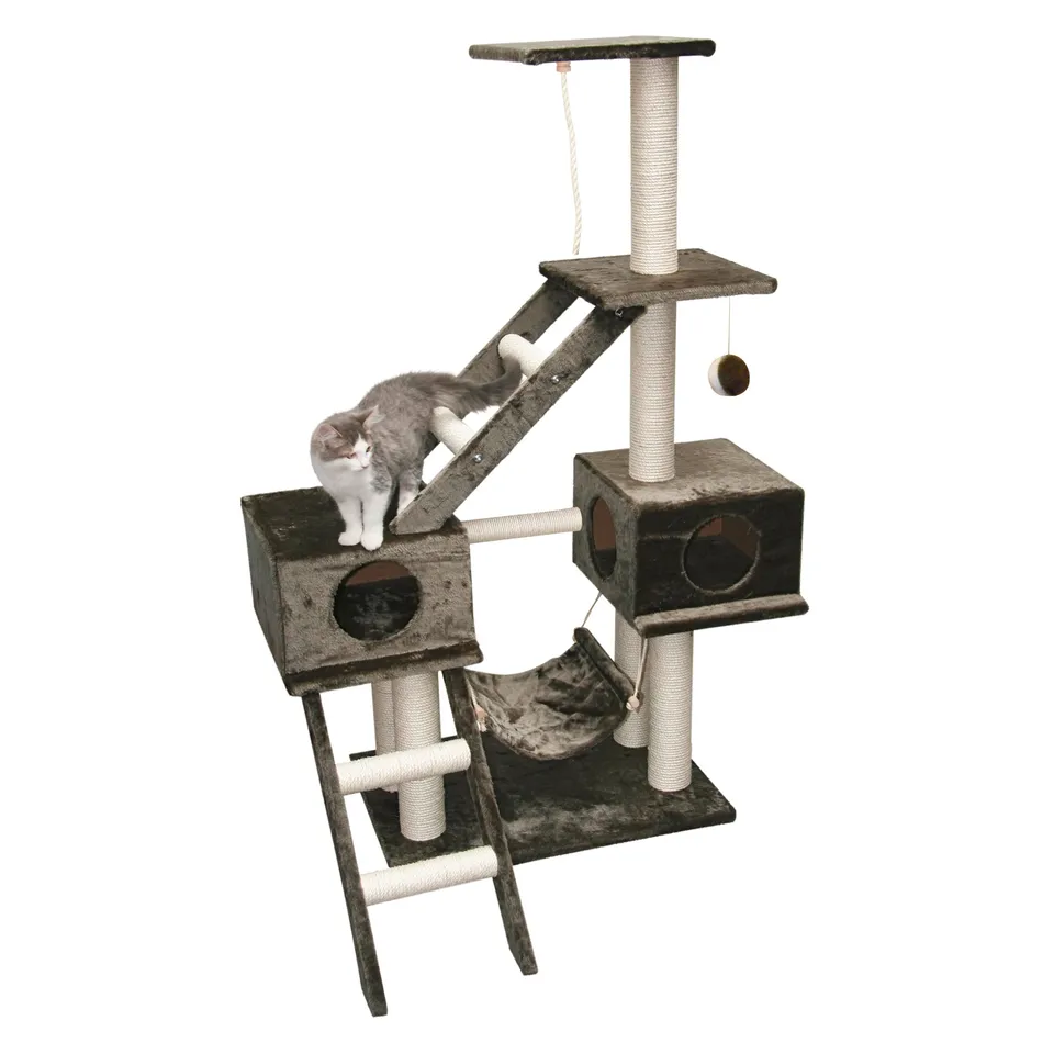 kerbl-pet-kratzbaum-granat-katzenkratzbaum-dunkelgrau-70-x-50-x-150-cm image 1