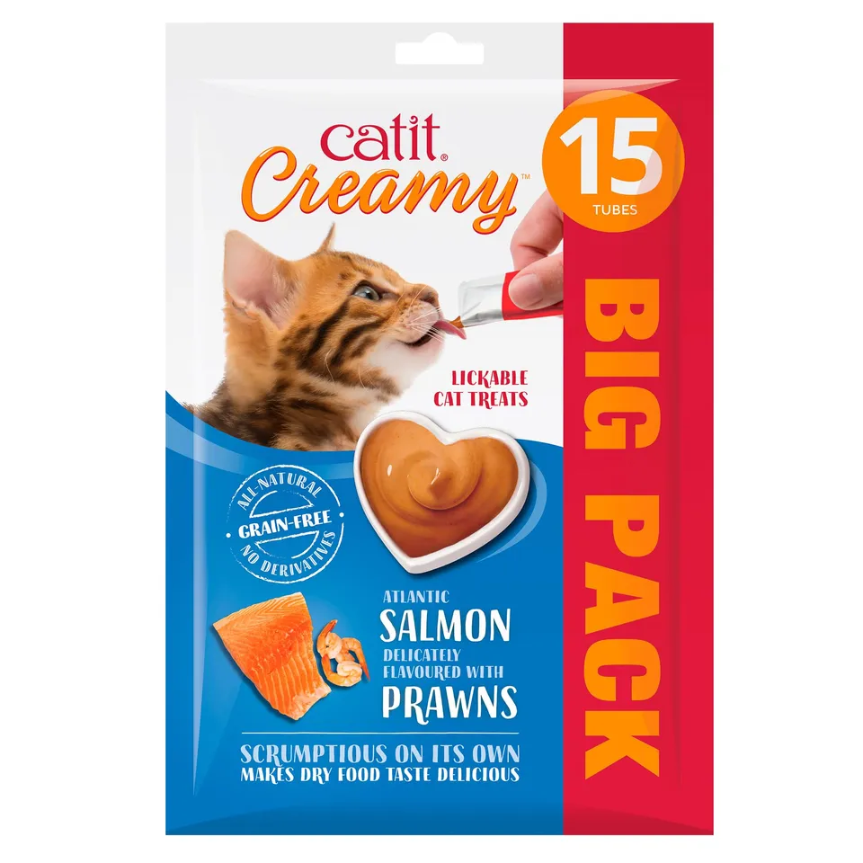 catit-creamy-leckpaste-katze-lachs-garnele-15-x-10-g-getreidefrei image 1