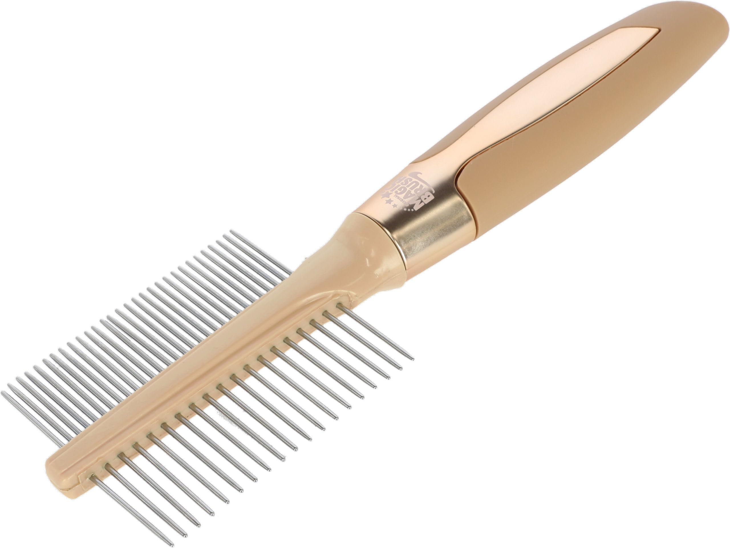 kerbl-magicbrush-fellkamm-fein-grob-6-5x21-cm-golden-kamm-f-r-hund-und-katze image 1