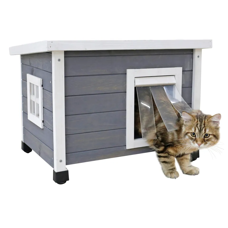 kerbl-pet-katzenhaus-rustica-grau-wei-57x45x42-cm-vollholz-mit-schwingt-r image 1