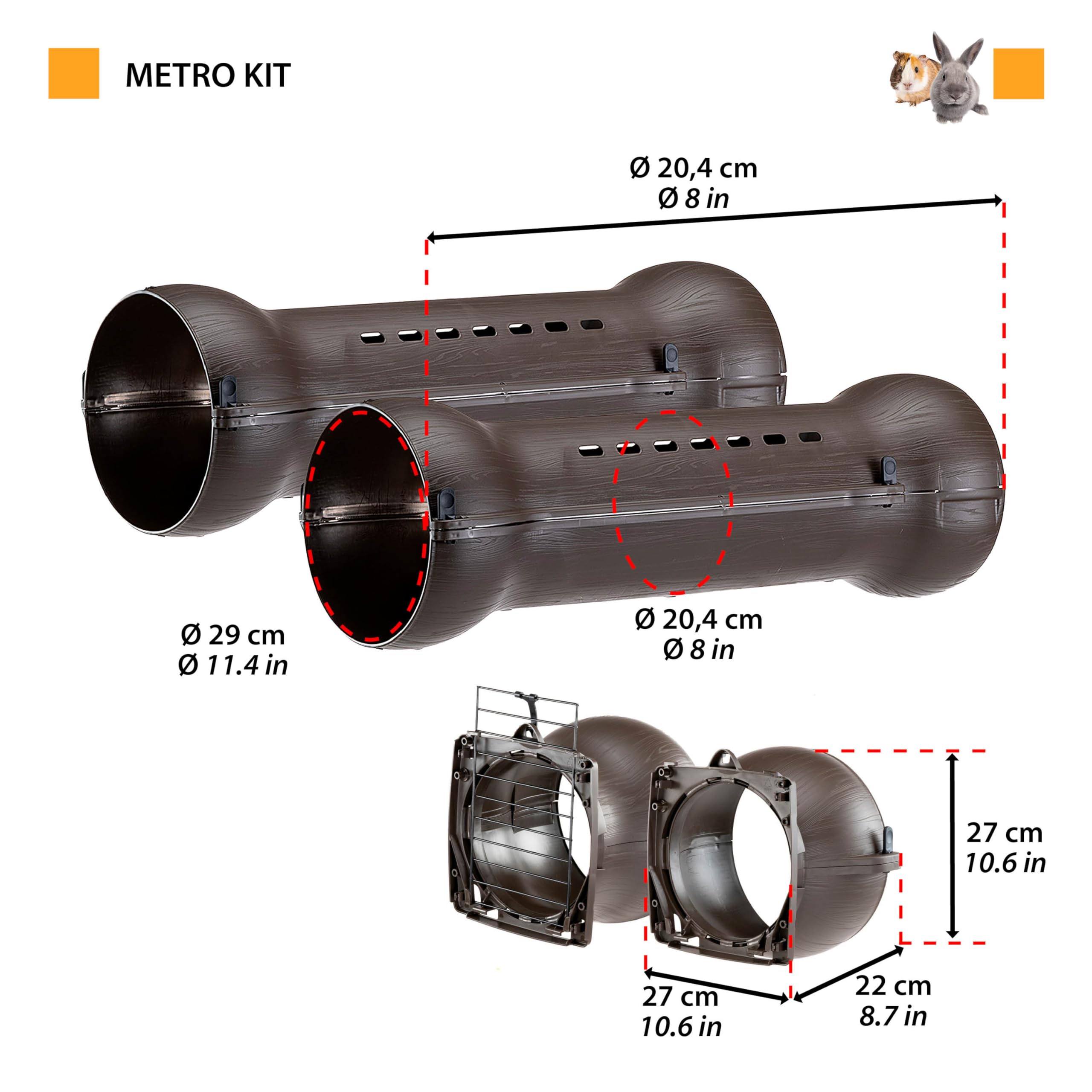 ferplast-metr-kit-modulares-tunnel-set-f-r-kaninchen-und-meerschweinchen image 3