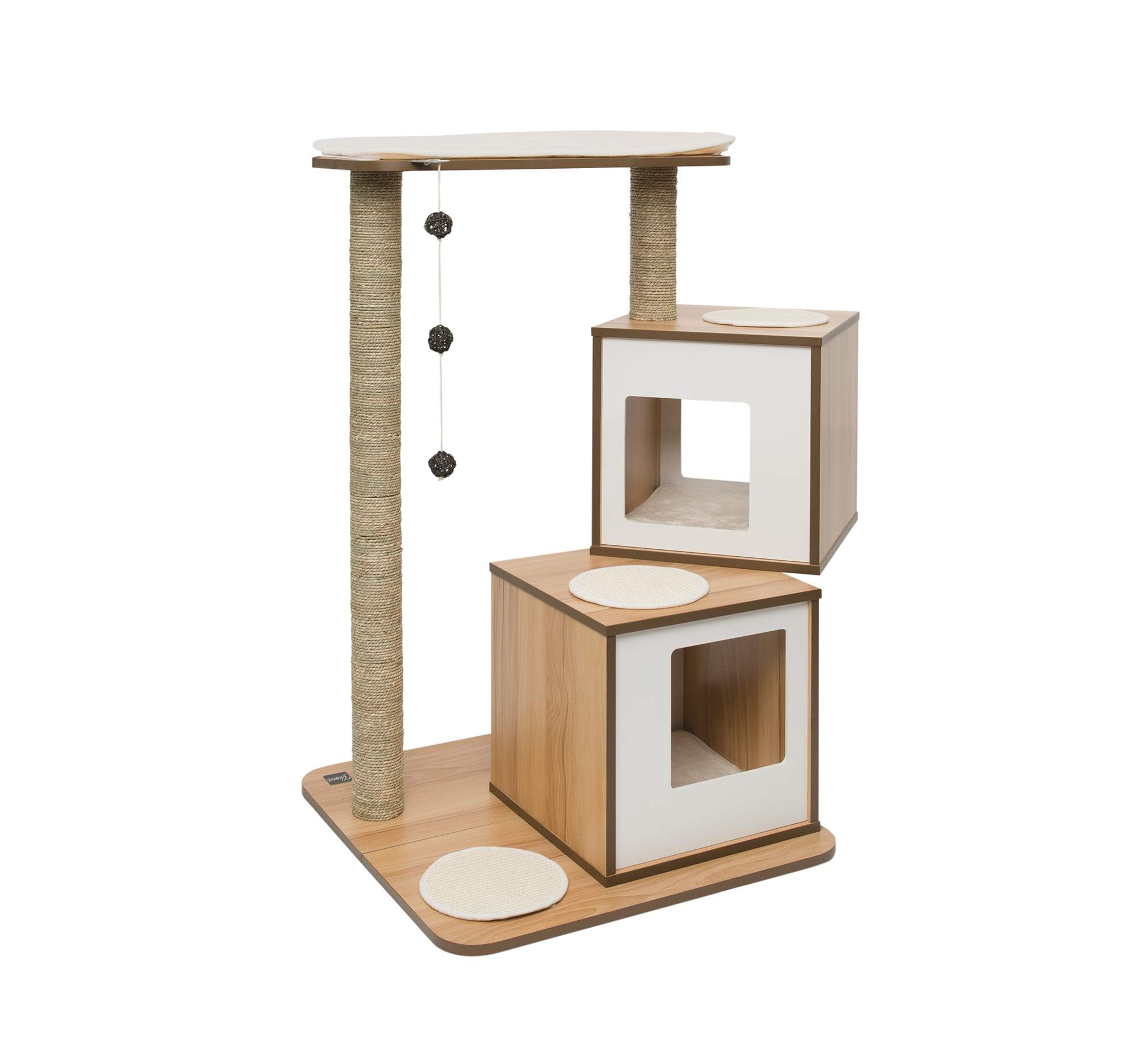 catit-vesper-double-52048-katzenm-bel-walnuss-zwei-kubus-h-hlen-mit-plattform image 1