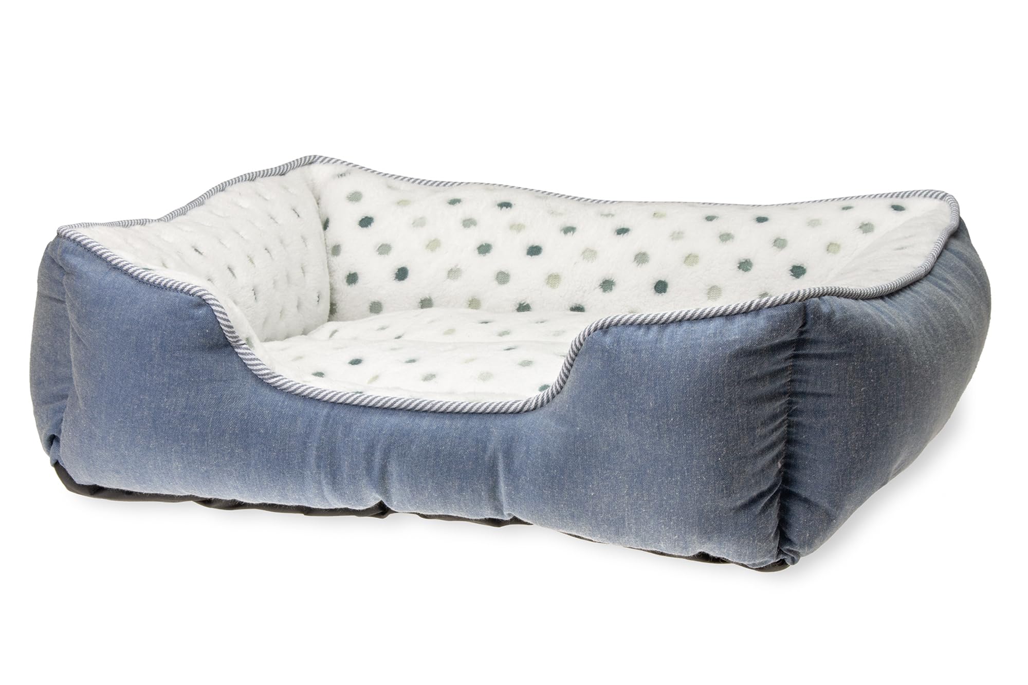 karlie-katzenbett-dot-47-x-39-cm-grau-blau-pl-sch-mit-einstieg image 5