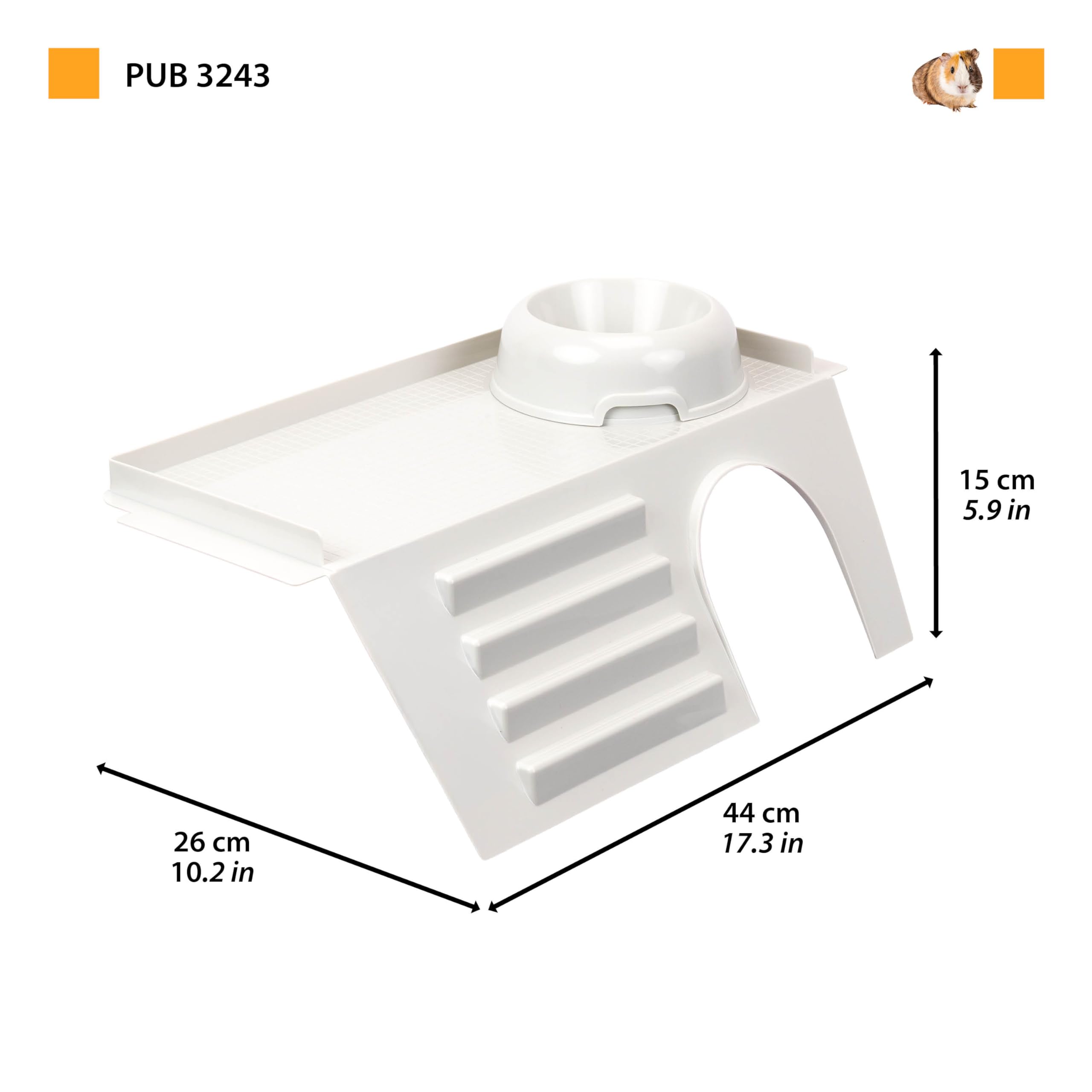 ferplast-madriguera-kleintierhaus-mit-treppe-und-napf-44-x-26-x-15-cm image 2