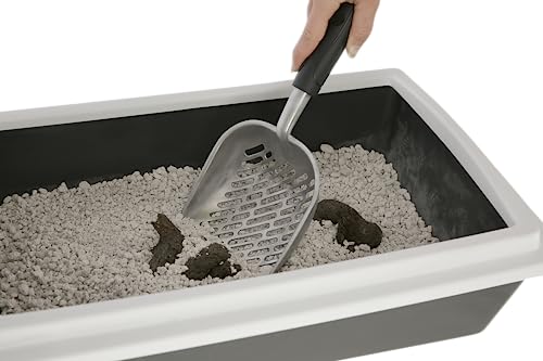 kerbl-pet-streuschaufel-alu-schwarz-35-x-14-cm-mit-kunststoffgriff image 4
