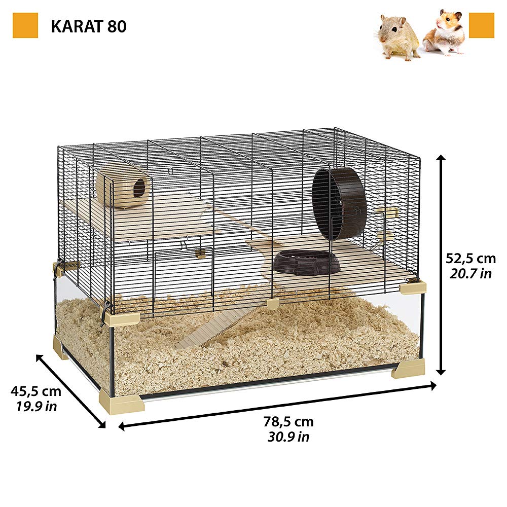 ferplast-karat-80-nagarium-hamster-und-m-useheim-glasbecken image 2