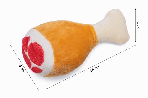 karlie-hundespielzeug-keule-pl-sch-beige-14-x-8-x-6-cm-mit-squeaker image 6