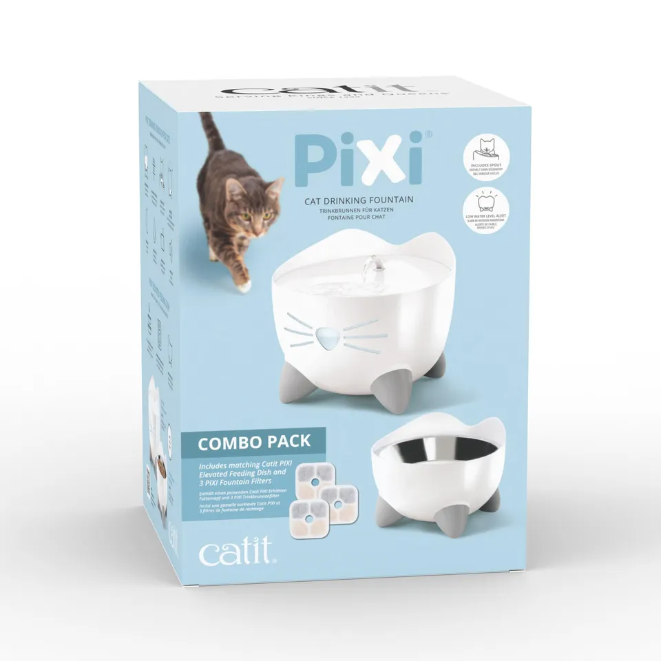catit-pixi-combo-kit-trinkbrunnen-und-futternapf-set image 1