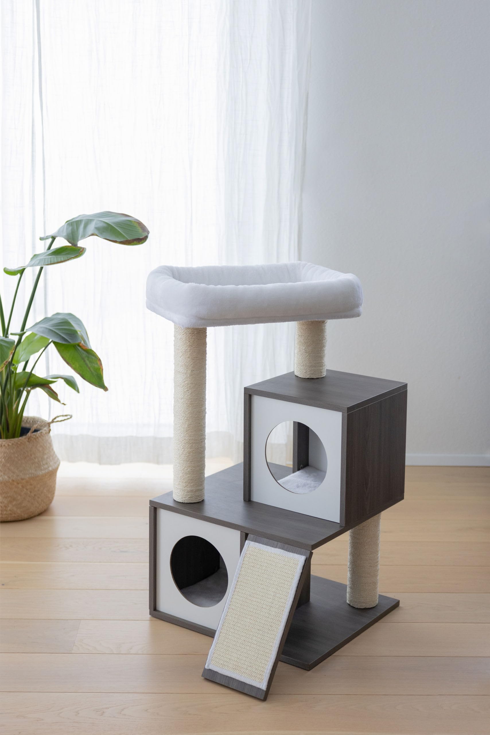 kerbl-pet-kratzbaum-flair-wei-grau-48-x-44-x-86-cm image 4
