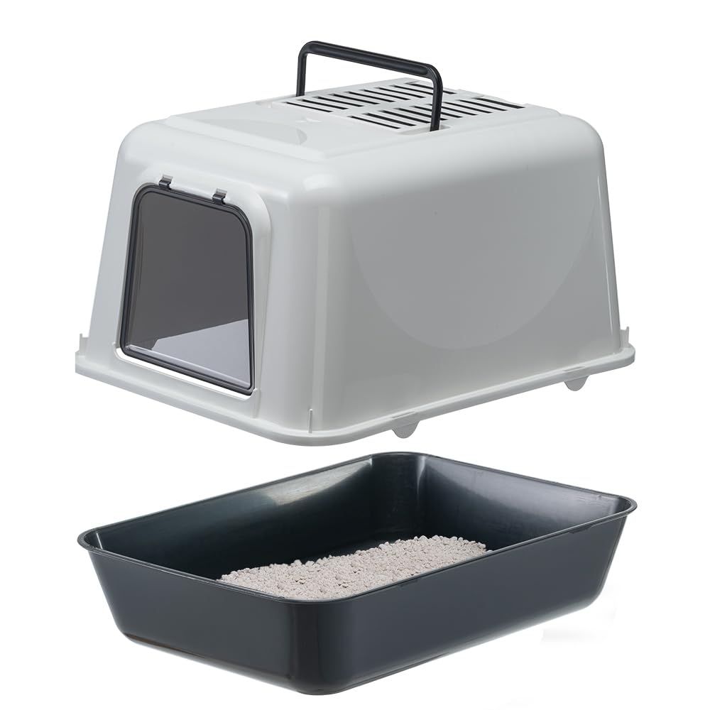 ferplast-clear-cat-20-katzentoilette-mit-deckel-39-5-x-52-5-x-h-38-cm-schwarz-in image 5